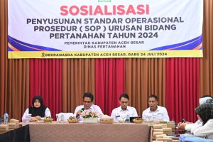 Dinas Pertanahan Aceh Besar Gelar Sosialisasi Penyusunan SOP Urusan Bidang Pertanahan