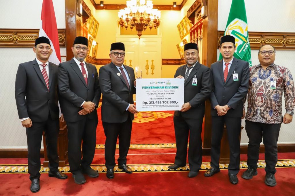 Pemerintah Aceh Terima Dividen Rp. 213 Milyar dari Bank Aceh