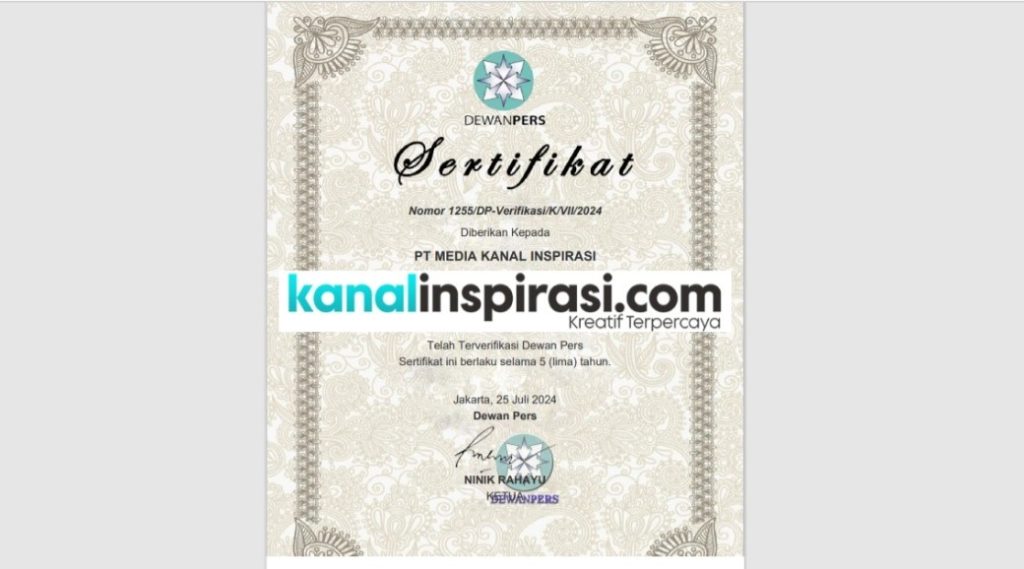 Media Kanal Inspirasi Lulus Verifikasi Dewan Pers