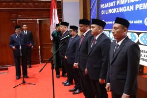 Lantik Pejabat Esselon II, Pj Sekda Aceh Ingatkan Percepatan Realisasi APBA