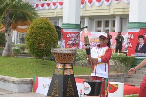 Tiba di Aceh Jaya, Api PON XXI Disambut Bupati, Forkopimda dan Masyarakat