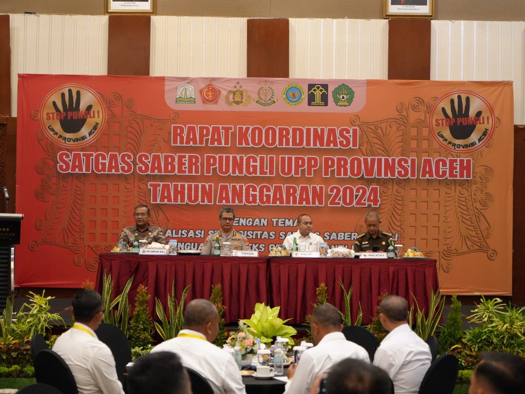 Ikuti Rakor Satgas Saber Pungli UPP, Kepala Kantor Wilayah Kemenkumham Aceh Dukung Aceh Bebas Pungli