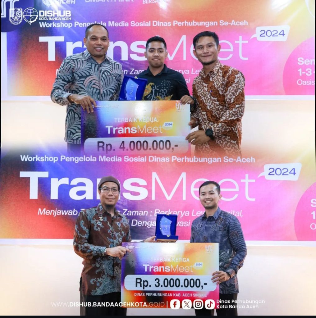 Dishub Banda Aceh Raih Peringkat 1 Pengelolaan Website se Aceh