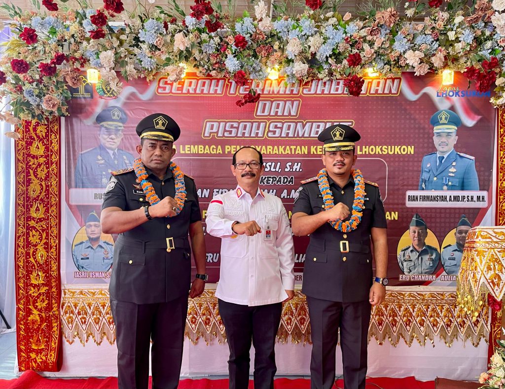 Sertijab Kalapas Lhoksukon, Kakanwil Meurah Tekankan Kolaborasi dan Integritas