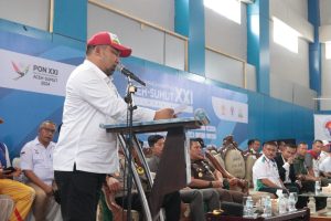Pj Bupati Iswanto Buka Pertandingan Cabor Kurash PON XXI Aceh-Sumut 