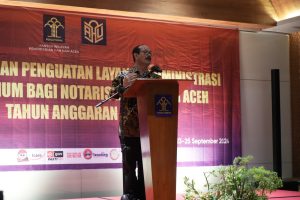 Pesan Kakanwil Meurah Budiman Kepada Notaris : Berikan Kepastian Hukum dalam Melayani Masyarakat