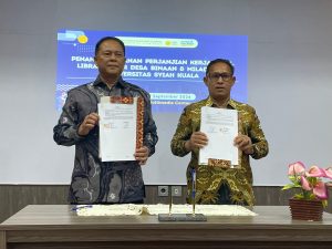 Pemkab Aceh Besar Teken Kerjasama dan Library Tour Desa Binaan dengan USK