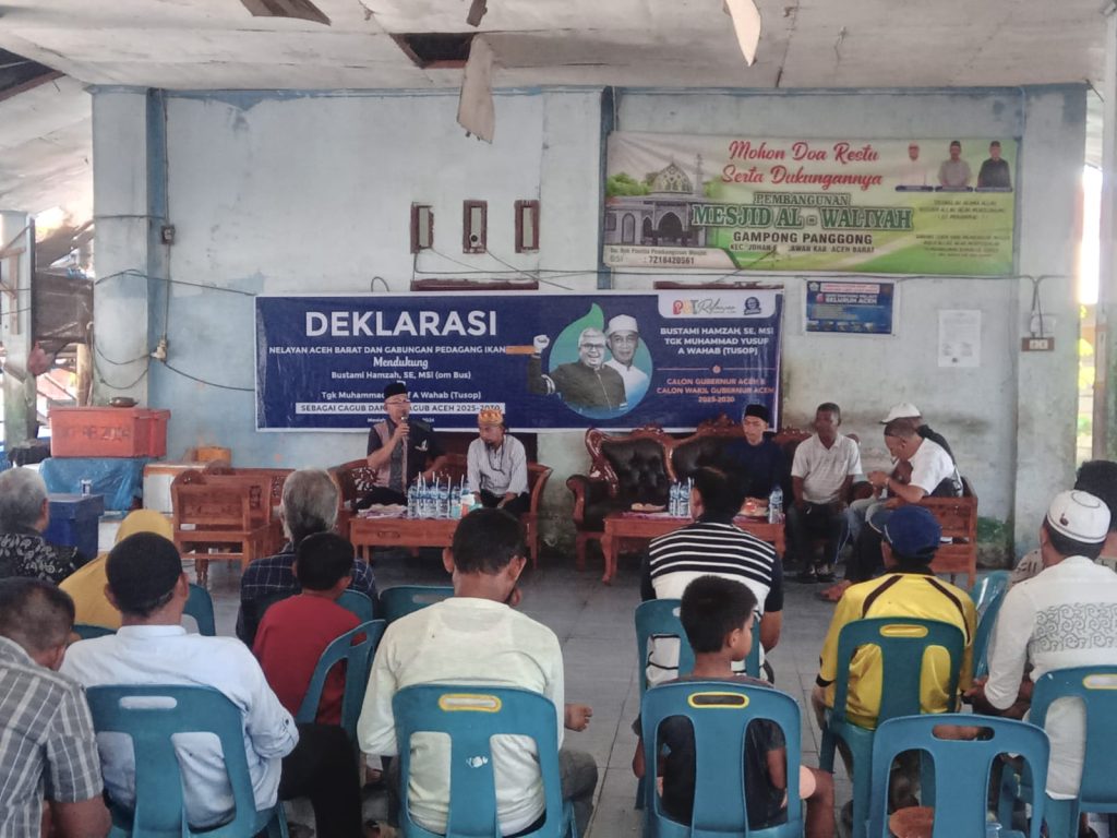 Nelayan dan Pedagang Ikan di Aceh Barat Deklarasikan Dukungan untuk Paslon Bustami-Tusop