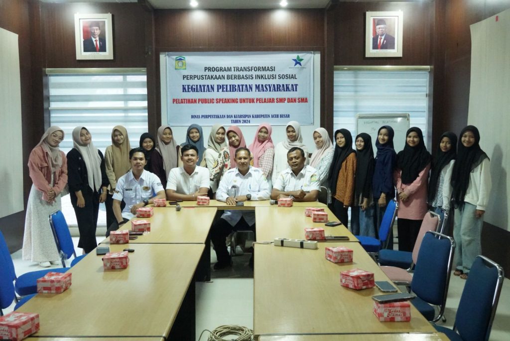 Dispersip Aceh Besar Gelar Pelatihan Public Speaking Bagi Pelajar