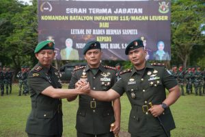 Danrem 012/TU Lantik Mayor Inf Abdul Hadi sebagai Komandan Baru Yonif 115/ML