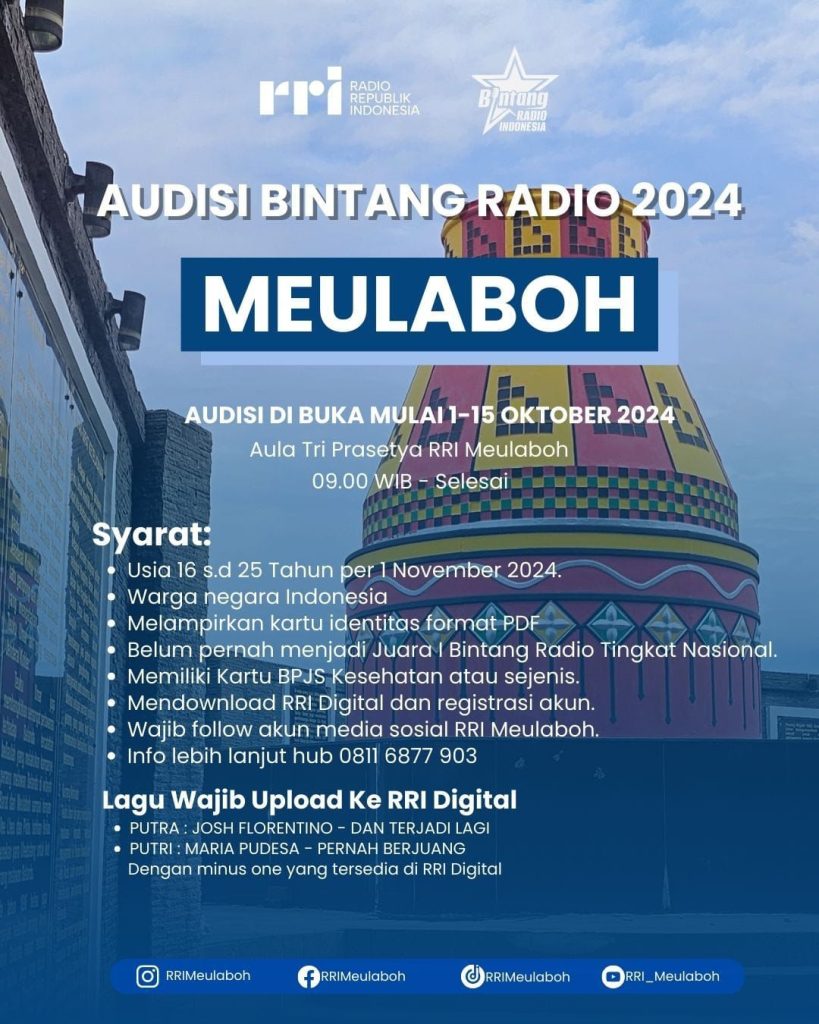 RRI Meulaboh Kembali Selenggarakan Bintang Radio Nasional 2024