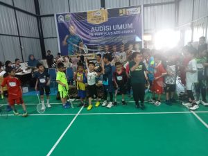 PB PUPR Plus Aceh Barat Gelar Audisi Umum Atlet Bulutangkis