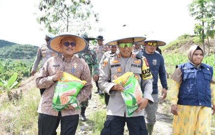 Dukung Asta Cita Presiden RI, Polres Bireuen Tanam Jangung Bersama Masyarakat