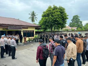 Polres Aceh Besar Gelar Apel Gabungan Antisipasi Gangguan Kamtibmas Saat Milad GAM Ke-48