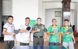 Pangdam Iskandar Muda Tinjau Final Tenis Meja dalam Rangka HUT Ke-68 Kodam IM