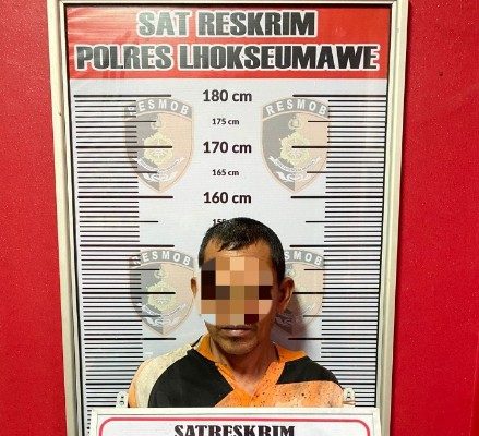 Polres Lhokseumawe Berhasil Tangkap Tersangka Penyiraman Air Keras Terhadap Dua Anak Tiri