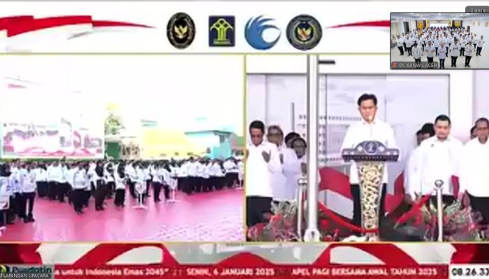Kanwil Aceh Ikuti Apel Bersama Awal Tahun 2025, Menko Yusril Ihza Mahendra Titip 8 Pesan Penting