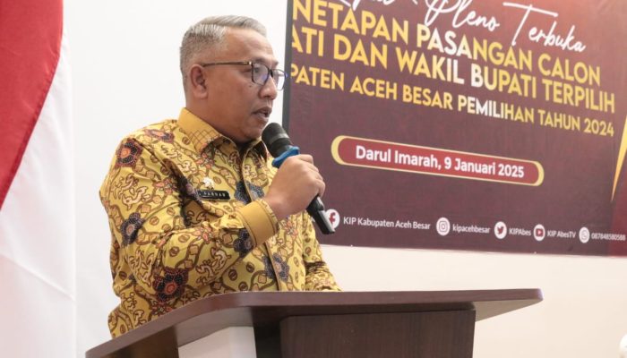 Asisten I Sekda Aceh Besar Hadiri Rapat Pleno Terbuka Penetapan Bupati dan Wakil Bupati Terpilih Periode 2025-2030