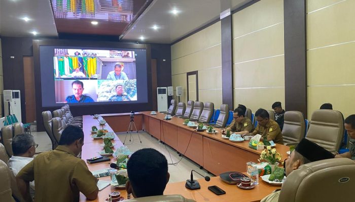 Perkuat Pengendalian Inflasi, Pj Bupati Iswanto Ikuti Rakor Secara Virtual Bersama Mendagri RI