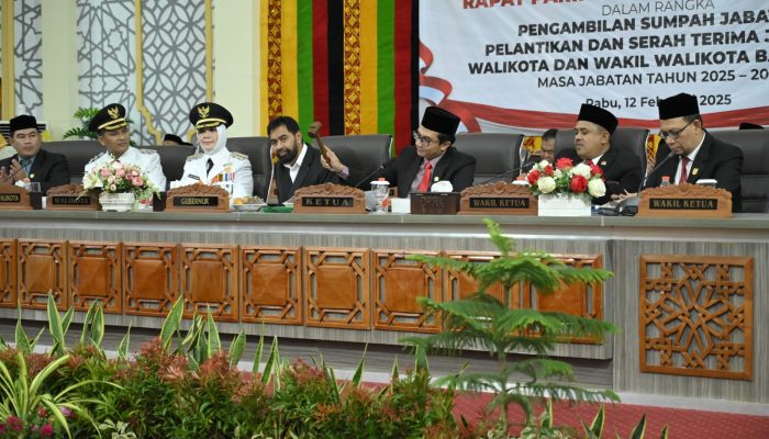 Irwansyah Pimpin Rapat Paripurna, Pelantikan Walikota Banda Aceh