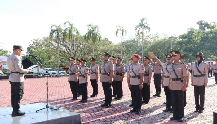 Kapolres Aceh Besar Pimpin Sertijab Waka Polres,Kabag SDM,Kasat Narkoba,Kasat Lantas,Kasikum Dan Kapolsek Jajaran