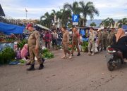 Pastikan Situasi Aman Pasca Lebaran, Satpol PP dan WH Aceh Besar Siaga di Pasar Induk Lambaro