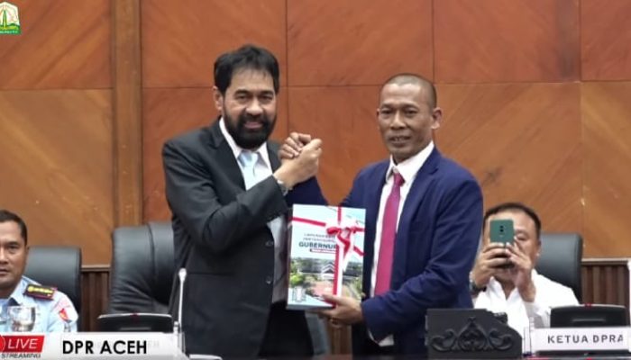 DPRA Gelar Rapat Paripurna Penyampaian LKPJ Gubernur 2024 dan Penyerahan Laporan Reses I DPRA 2025