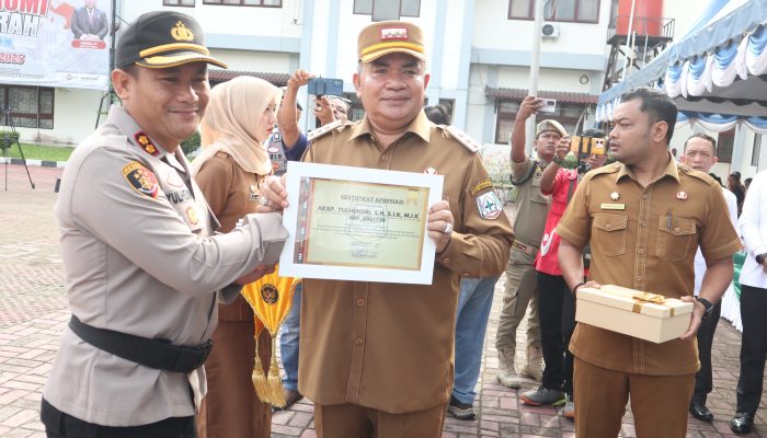 Berhasil Ungkap Narkoba Senilai Rp1,5 Miliar, Kapolres Aceh Tenggara Terima Penghargaan dari Bupati