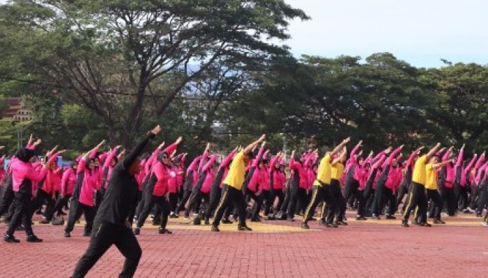HUT ke-45, Yayasan Kemala Bhayangkari Aceh Gelar Olahraga Bersama