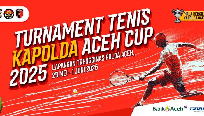 23 Tim akan Memperebutkan Piala Bergilir Turnamen Tenis Kapolda Aceh Cup 2025