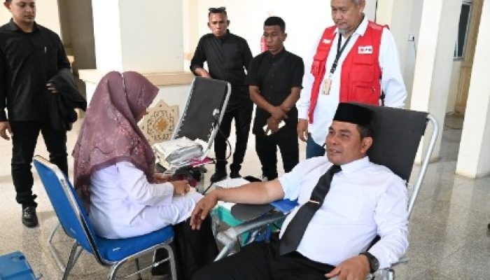 Syech Muharram Donor Darah Pada Peringatan Hari Jadi Kota Jantho Ke – 41