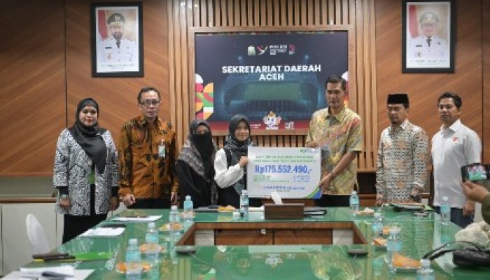 Serahkan Santunan untuk Ahli Waris Abu Razak, Plt Sekda Aceh Apresiasi BPJS Ketenagakerjaan