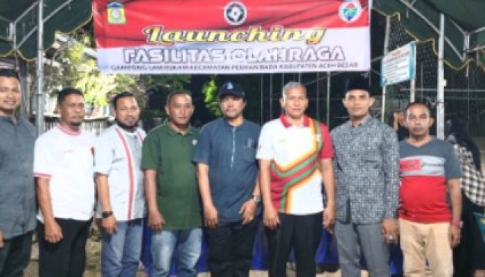 Kadisparpora Aceh Besar Resmikan Lapangan Mini Socer Gampong Lam Rukam Peukan Bada