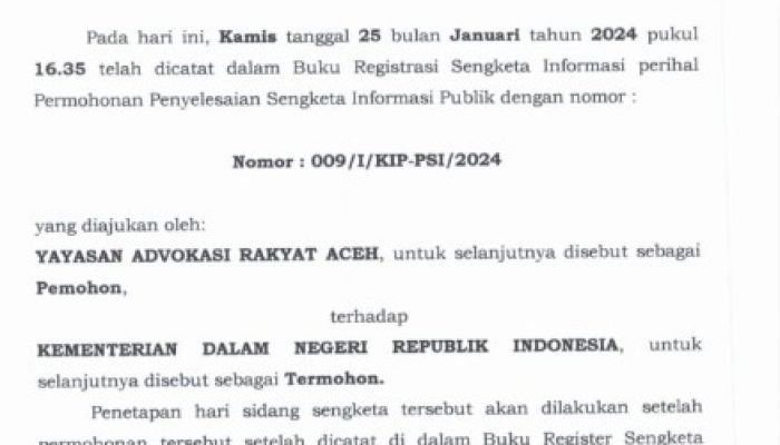 Abaikan UUPA, YARA gugat Kemendagri ke Komisi Informasi Pusat