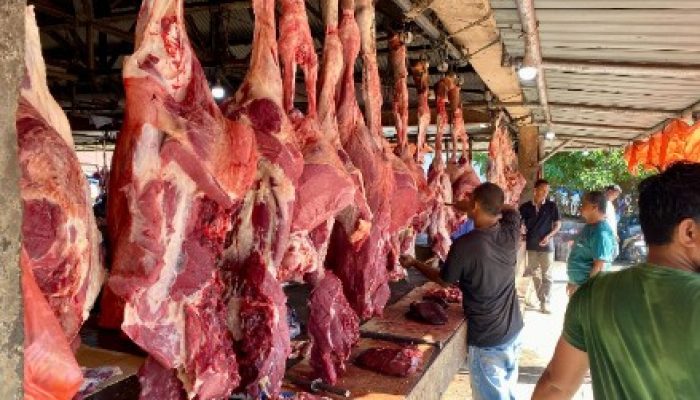 Harga Daging di Pasar Induk Lambaro Masih Stabil Jelang Idul Adha