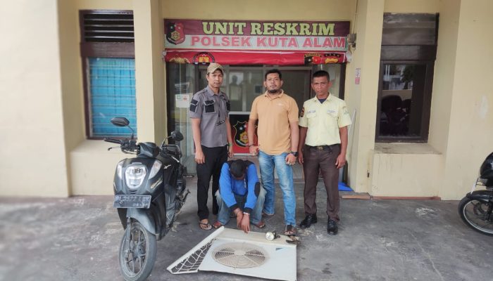 Pegawai RSUDZA Ditangkap Tangan Curi Kondensor AC, Kini Ditahan di Mapolsek Kuta Alam