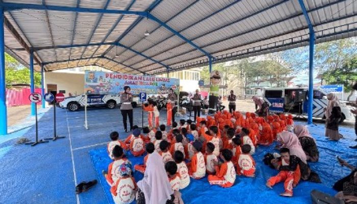Ditlantas Polda Aceh Kenalkan Tertib Berlalu Lintas untuk Anak Usia Dini