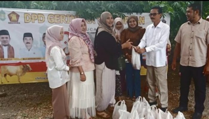 DPD Gerindra Aceh Sembelih 10 Ekor sapi, Wagub Aceh Titip Salam Idul Adha dari Saudi Arabia