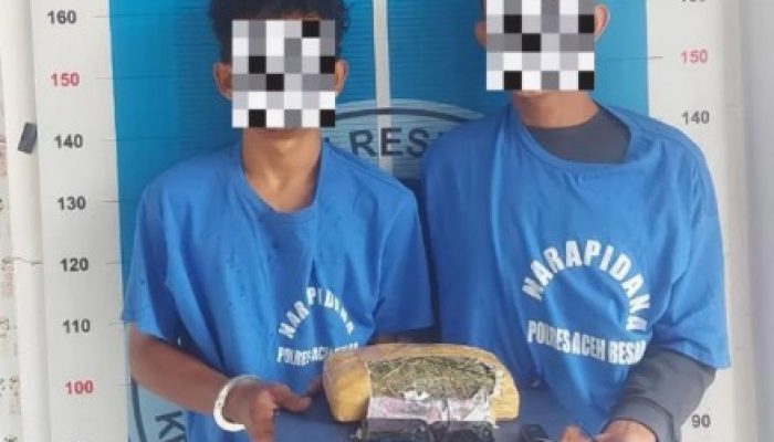 Sat Resnarkoba Polres Aceh Besar Ungkap Kasus Tindak Pidana Narkotika, Dua Orang Ditangkap