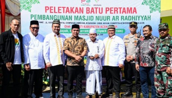 Bupati Aceh Besar Hadiri Peletakan Batu Pertama Masjid Nuur Ar Radhiyyah di RSU Putri Bidadari
