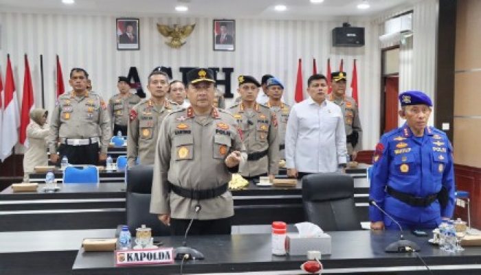 Kapolda Aceh Ikuti secara Virtual Upacara Pemuliaan Nilai-Nilai Luhur Tribrata