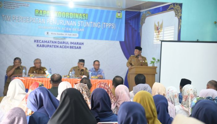 Bupati Aceh Besar Buka Rakor TPPS 2025: Tekankan Militansi dan Kepedulian Cegah Stunting