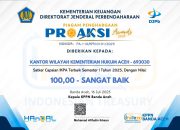 Kemenkum Aceh Raih Penghargaan IKPA Terbaik Semester I 2025 dari DJPb