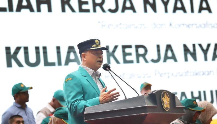 Kolaborasi dengan Perpusnas, USK Lepas 2.182 Mahasiswa KKN