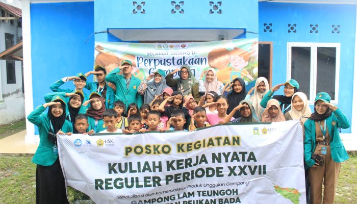 Mahasiswa USK Bangun Perpustakaan Mandiri di Gampong Lam Teungoh