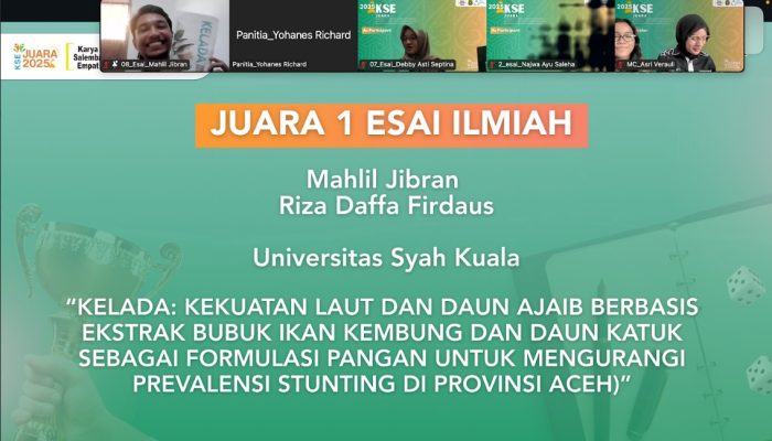 KELADA Karya USK: Raih Juara 1 Lomba Esai Ilmiah KSE JUARA 2025