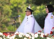 Wakil Bupati Syukri Inspektur Upacara Penurunan Bendera HUT Ke-80 RI