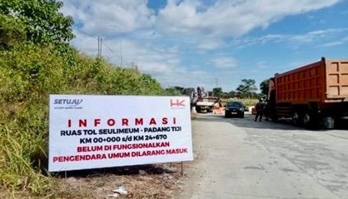 Hutama Karya Imbau Warga Tidak Masuk ke Area Konstruksi Tol Sigli–Banda Aceh Seksi 1