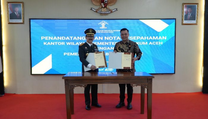 Kemenkum Aceh Teken MoU dengan 8 Pemda pada Tasyakuran Hari Pengayoman ke-80