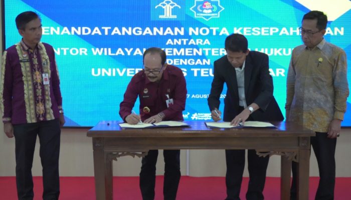 Kemenkum Aceh dan UTU Teken MoU terkait Pelayanan dan Pembinaan Hukum
